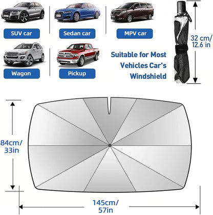 Umbrella Sun Shade for Car Windshield | Stay Cool, Stay Protected!