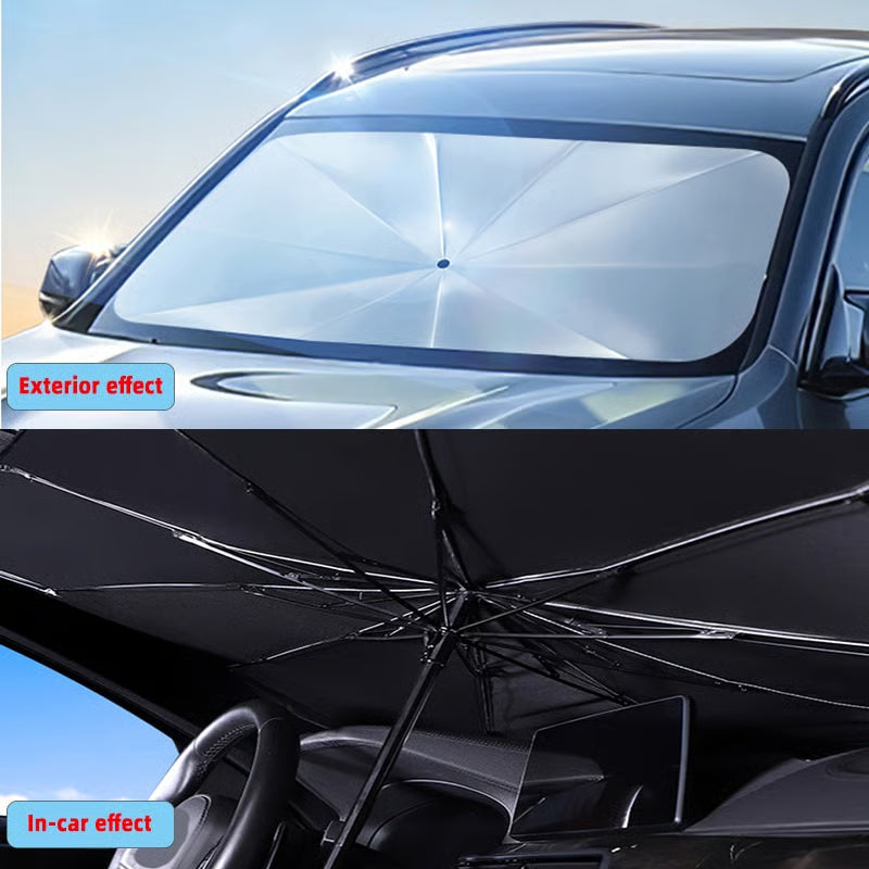 Umbrella Sun Shade for Car Windshield | Stay Cool, Stay Protected!